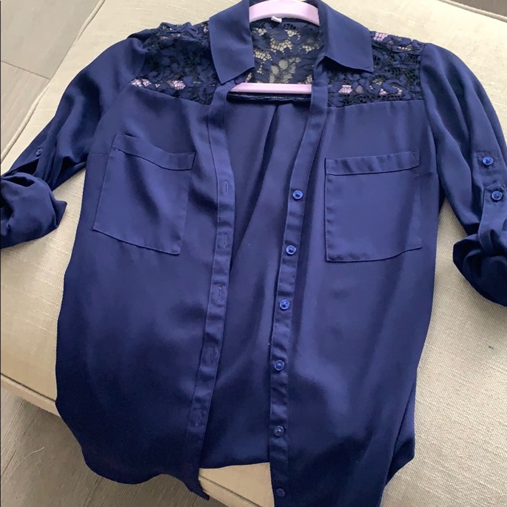 Express Portofino shirt with floral embroidery